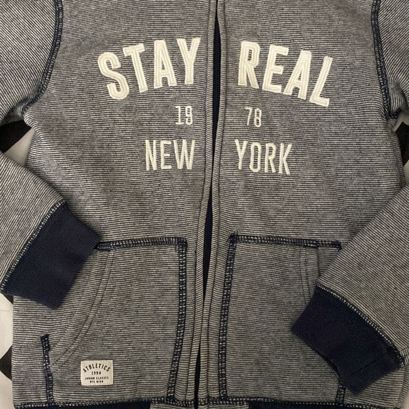 Boys L.O.G.G “Stay Real” Zip Up Hoodie - Picture 3 of 5